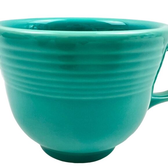 Fiesta HLC Homer Laughlin Set of 2 Coffee Teacup Mugs Turquoise Made in USA - Picture 5 of 15